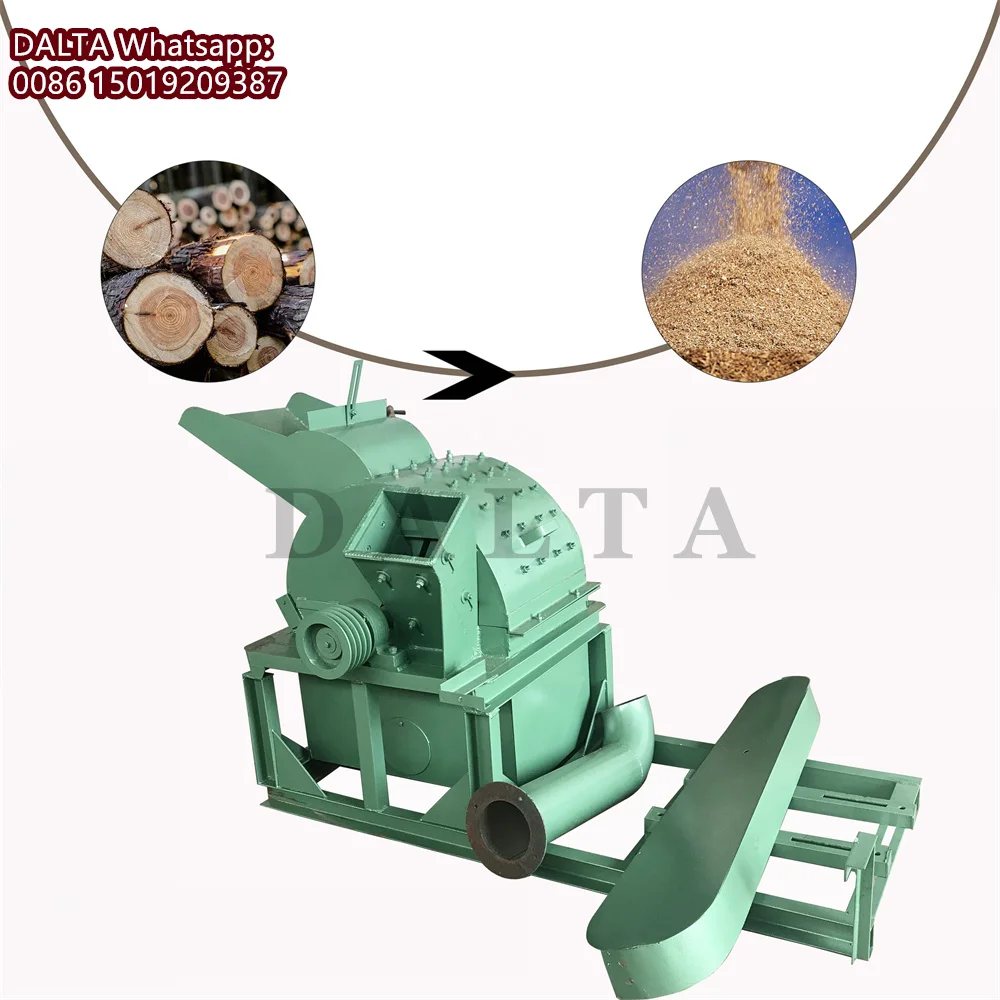 Paper Core Shredder Wood Log Crushing Machine Wood Chipper Diesel Engine Grinder Hot Sale in Germany France Europe Chile