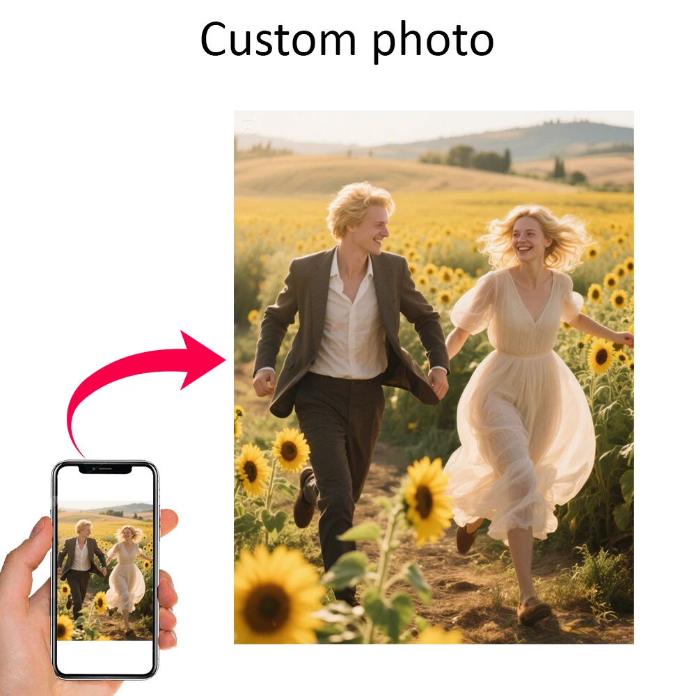 1pc groot formaat canvas aangepaste foto, gepersonaliseerd cadeau voor kamerdecoratie, aangepaste woondecoratieartikelen, wanddecoratie, aangepast cadeau