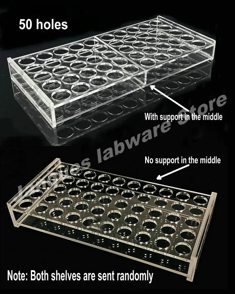 Portabotellas de muestra de plexiglás transparente, almacenes de laboratorio, estantes para botellas de muestra de 3ml a 60ml, 1 Uds.