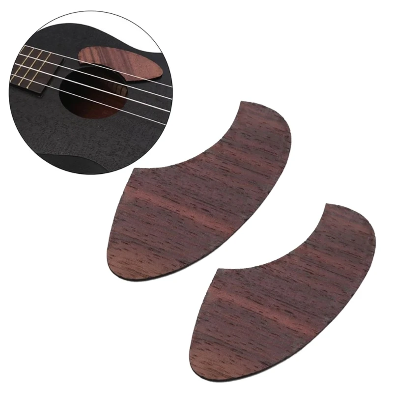 Anti-scratch Ukulele Pickguard Teardrop Shape Pick Guard Rosewood Shield Portable Ukulele Accessories for Ukulele Player