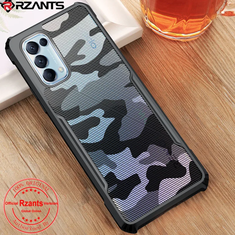 

For OPPO Reno 5 5G Case Camouflage Acrylic PC+TPU Shockproof Airbags Armor Back Cover Shell For OPPO Reno 5 Pro Rzants