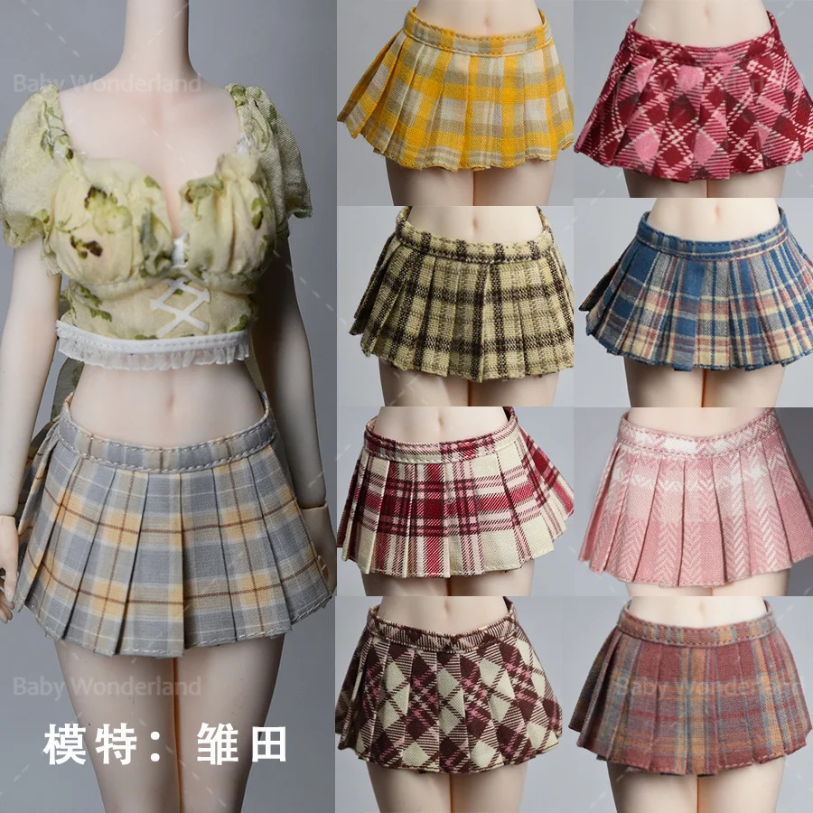 

Tbleague 1/6 Scale Female Soldier Sailor Mini Skirt Plaid Skirt 3.5cm Model Fit 12" Female Soldier Figure Doll Body