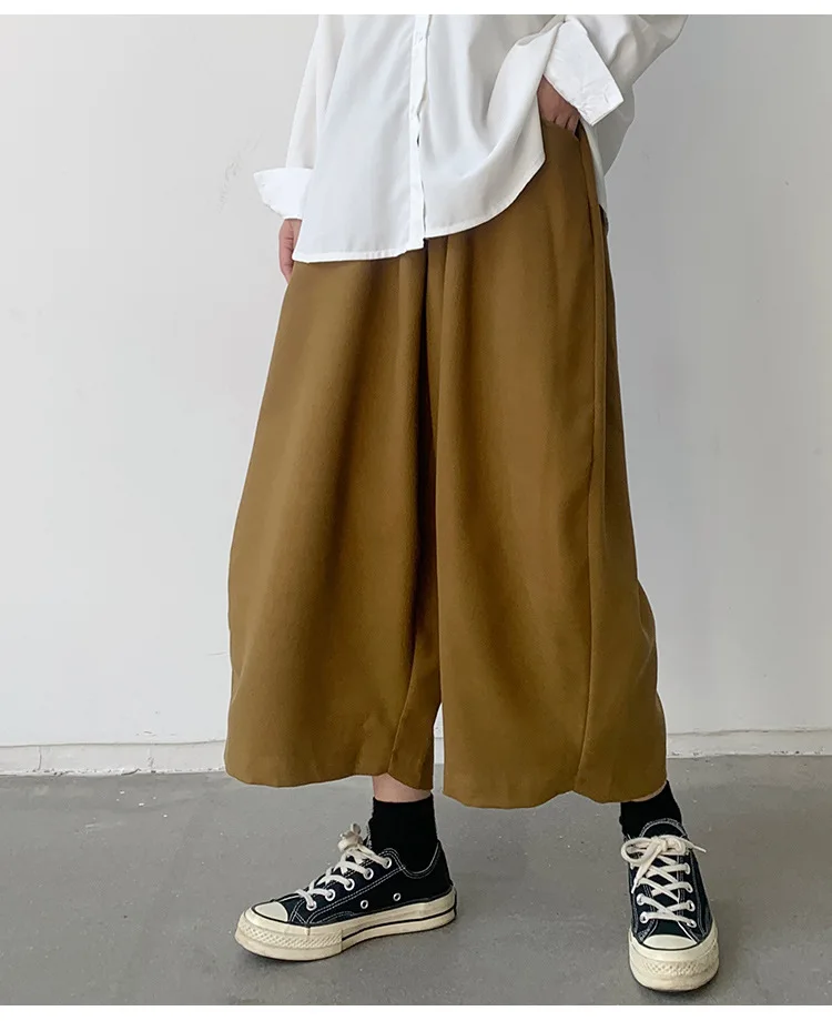New 2026 Women's Solid Loose Casual Trousers Simple Elastic Waist Wide Leg Harem Pants Versatile Pockets Banana Pants Oversized