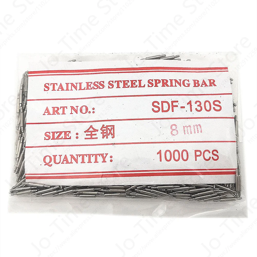 1000pcs/bag Diam1.3mm 304L Strainless Steel Spring Bars 8mm - 24mm Watchband Strap Belt Repair Tools Pins Watch Accessories