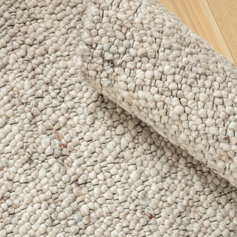 

Modern minimalist wool hand-woven household carpet living room bedroom bedside blanket no glue