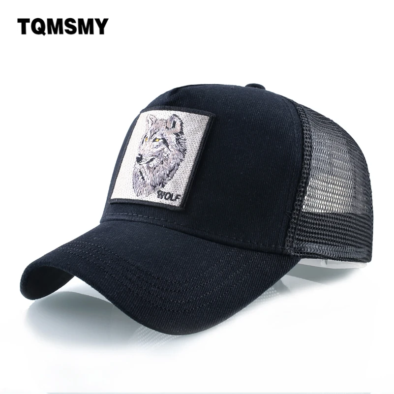 Unisex Cotton Snapback caps for men Embroidery wolf Baseball Cap Women\'s Breathable Mesh Trucker Bone rooster Hip Hop hats