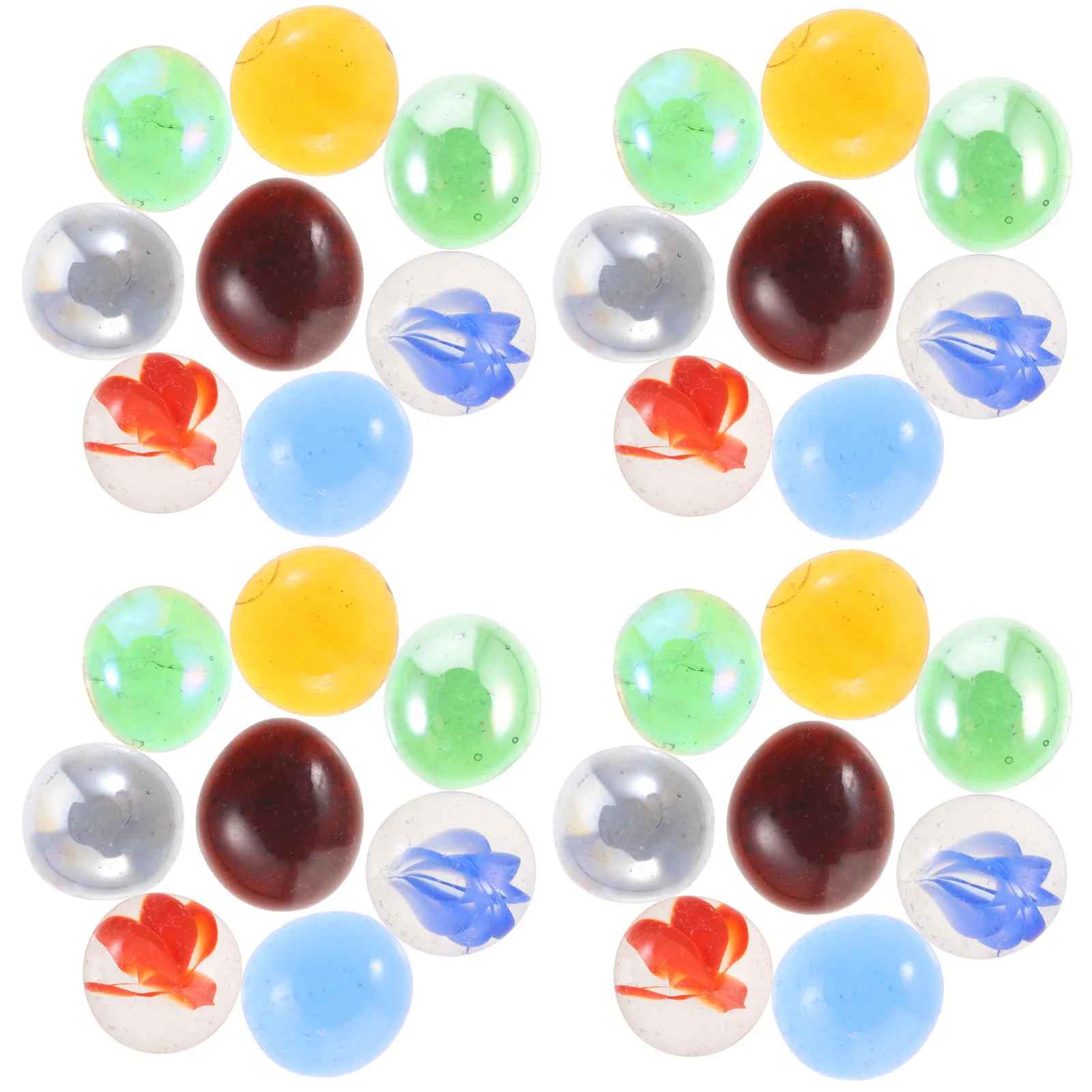 

100Pcs Glass Gems Mixed Color Mini Flat Bottom Vase Filler Stones for Craft Projects Wedding Party Home Decoration