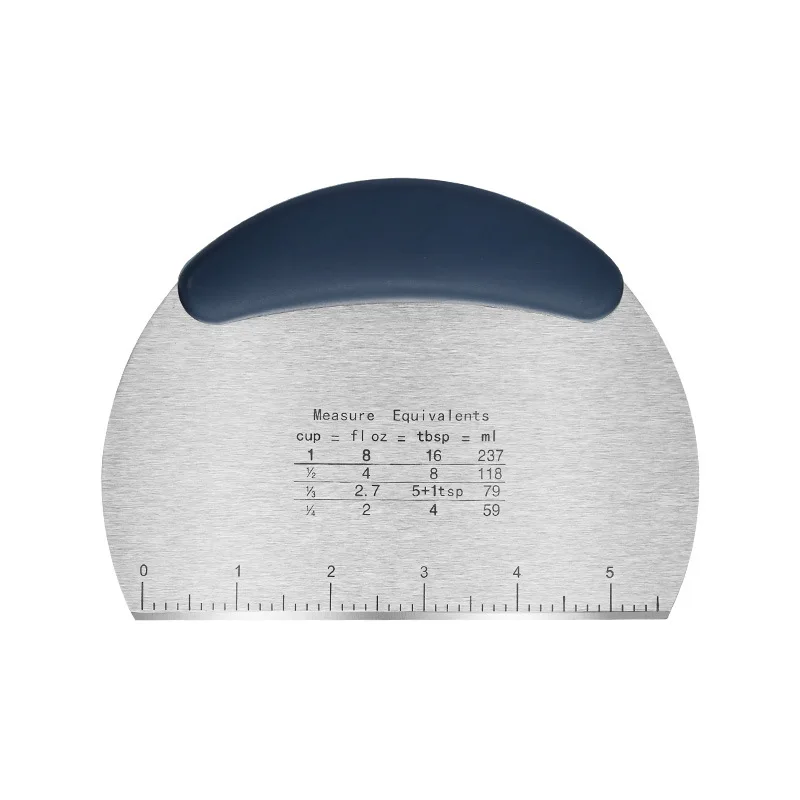 Semicircle Stainless Steel Dough Cutter Scale Scraper Baking Rice Noodle Cutter