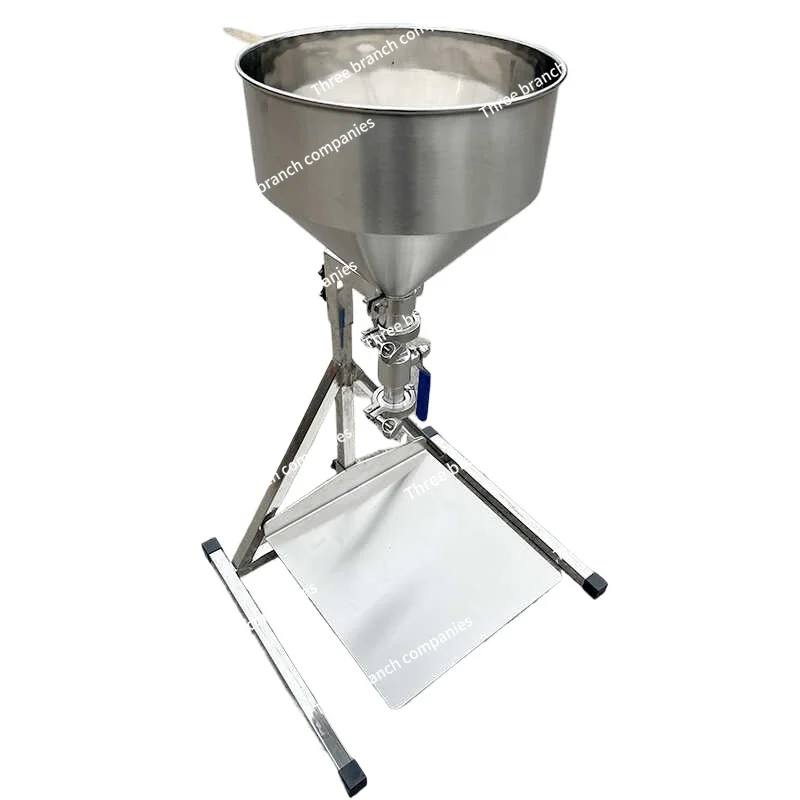 Extra Large Diameter Funnel with Control Switch Liquid Powder Paste Filling Material Bucket Rack Pepper Sauce Quantitative