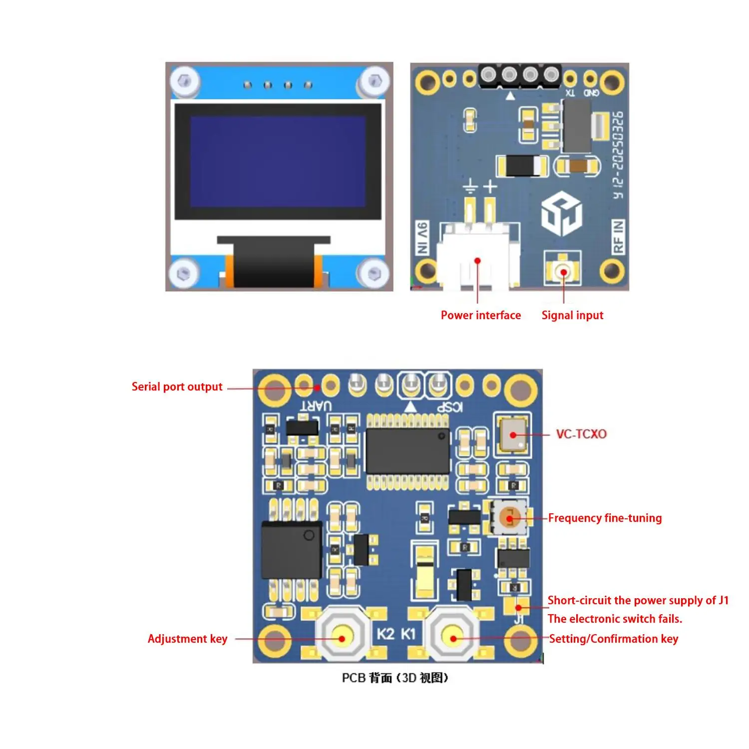 Ham Radio 20MHz~2.7GHz Freq Meter PLJ-096OLED-H1 OLED Display For UHF/VHF Transceiver Alignment, SWR & RF Power Measurement Tool