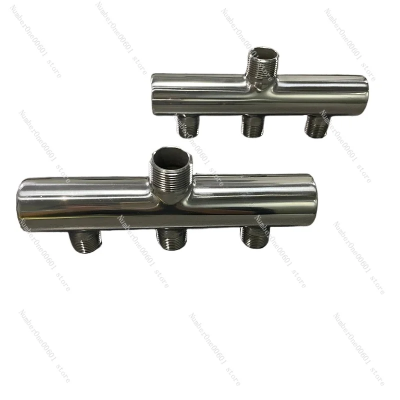 

304Stainless Steel Water Manifold Distributor DN20 in DN15 Out Water Separator for Faucet Diverter Water Distributor Accessories