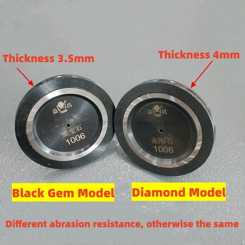 Imagem -02 - Diamante Gem Guia Roda Polia Rolo Fio Cortado Peças para Máquina de Corte de Fio Wedm Preto 1006 Od40 x L38.5 mm Par