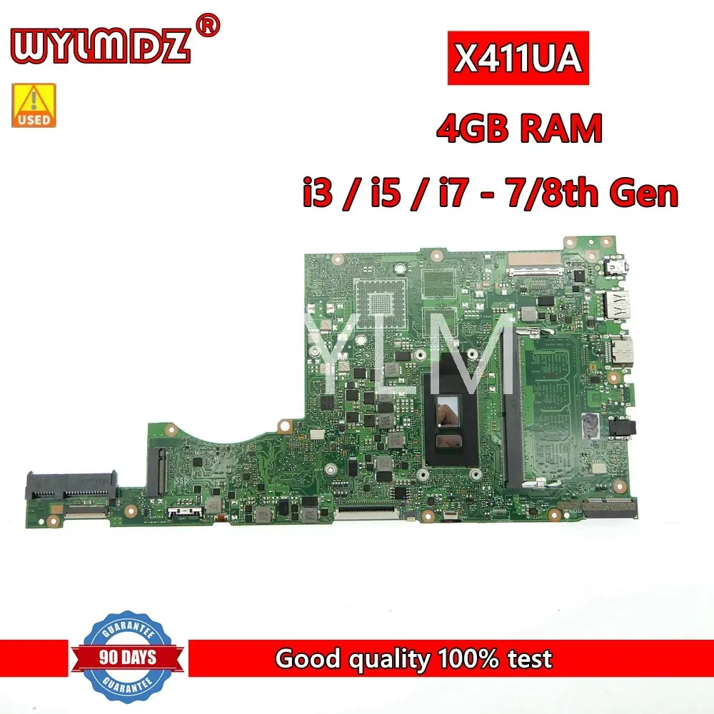 X411UA  i3/i5/i7- 7/8th Gen CPU 4GB RAM Laptop Motherboard For Asus VivoBook-14 X411UQ X411UN S4200V S4200U Mainboard