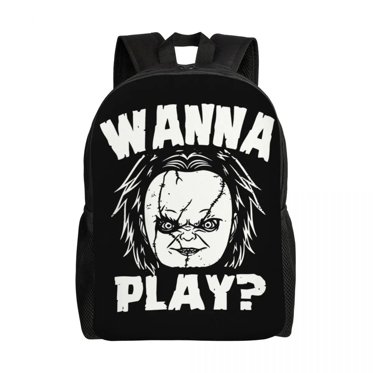 Halloween Horror Movie Wanna Play Travel Backpack Men Women School Computer Bookbag Chucky Doll College Student Daypack Bags