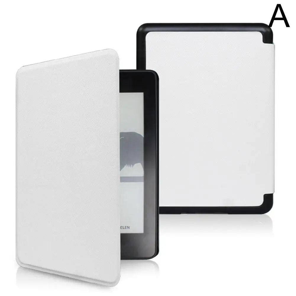 For 24Y Kindle Paperwhite 12th Generation Leather Protective KPW6 7inch Cover Cross Pattern Design Case Protective Anti-fal B8S7