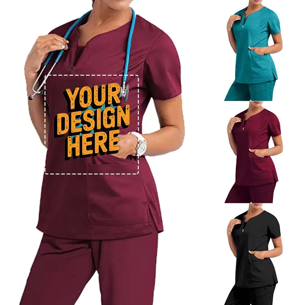 

Free Custom Logo Supply Oral Dentist Surgical Wear Split Hand-washing Clothes Suit Elastic Quick-drying Hospital Nurses' Wear