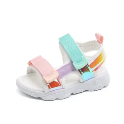 Children's Girls Sports Sandals Open Toes New Summer New Color Matching Versatile Anti Slip Boys Sandals Casual Kids Shoes Mesh