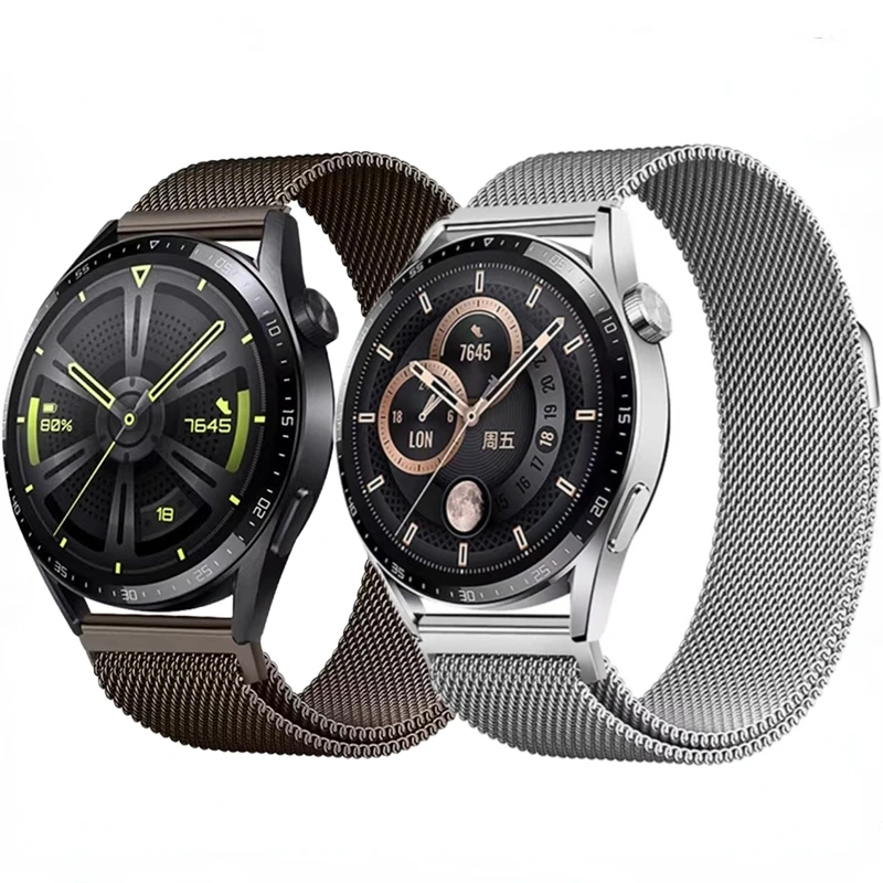 20mm 22mm Milanese Metal Band For Samsung Watch 7 6 5 4 40mm 44mm/Amazfit GTS/GTR/Bip Bracelet Belt Huawei Watch 4/3/GT3-2 Pro