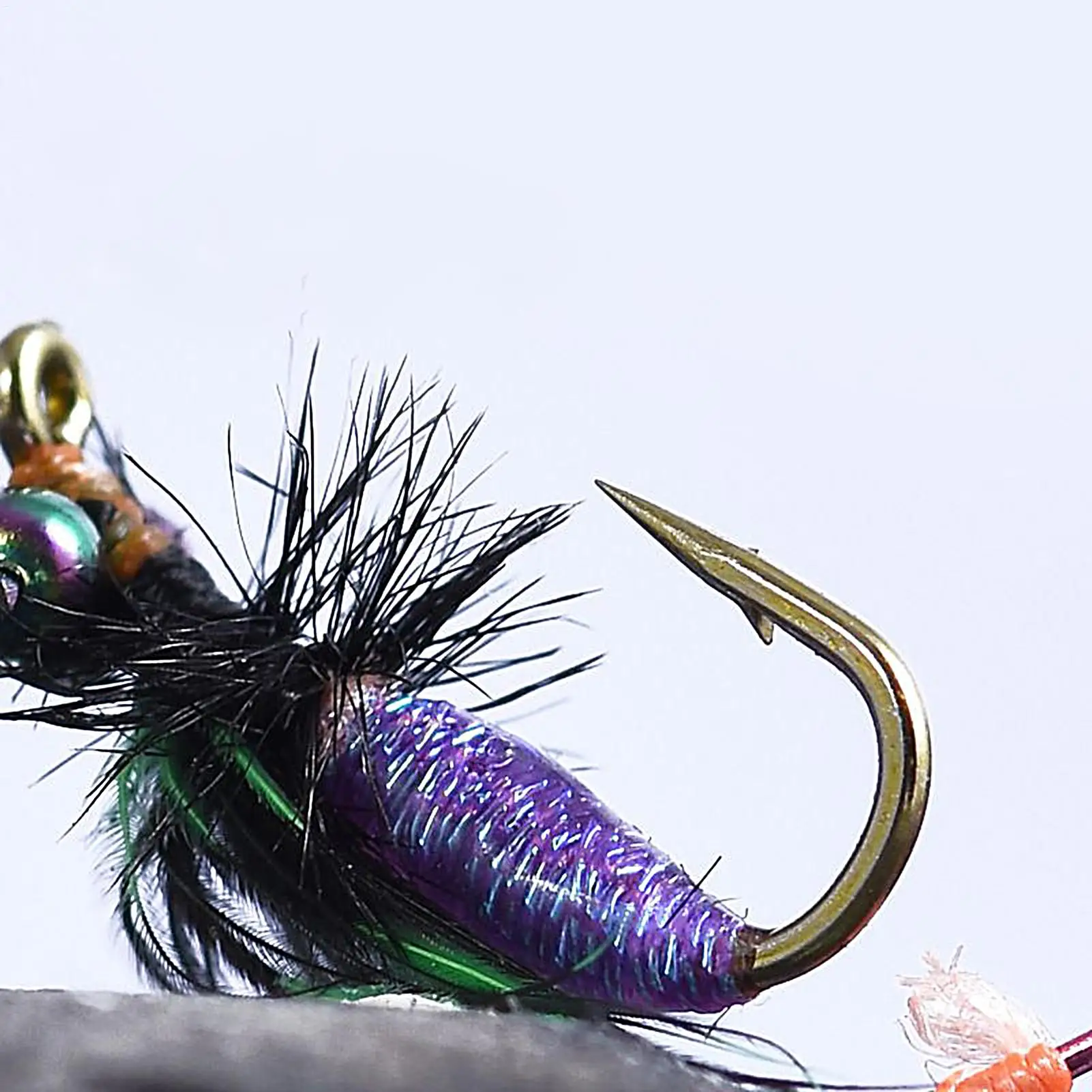 フライフィッシングルアー-リアルなフライベイト-10-個誘引剤模擬ダブルフック餌お父さん冒険淡水海水