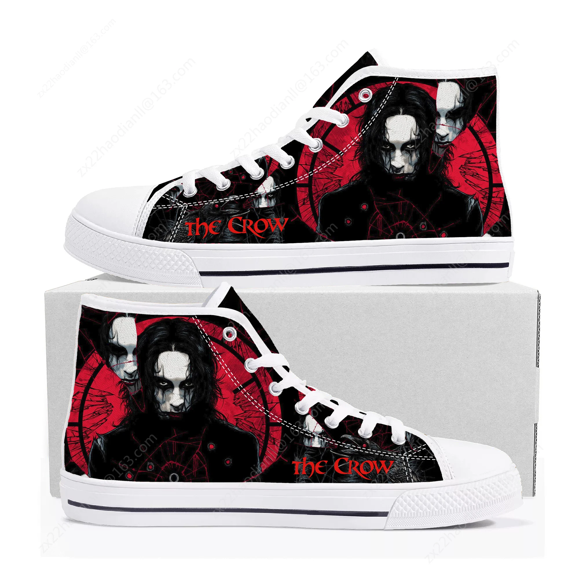 Crow Classic Movie High Top Sneakers Mens Womens Teenager High Quality Canvas Sneaker couple Casual Shoe Customize Shoes