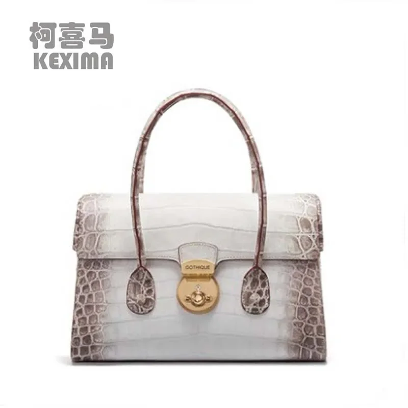 gete crocodile women crocodile bag Himalayan white  Women handbags  crocodile  Female bag  shoulder bag