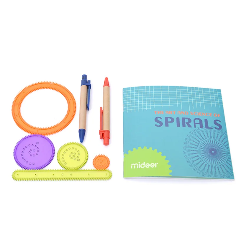 Mideer The Art And Science Spirals  Spirograph Shape Ruler Shape Drawer Tool Line Art Educationa Toys For Children 3Y+