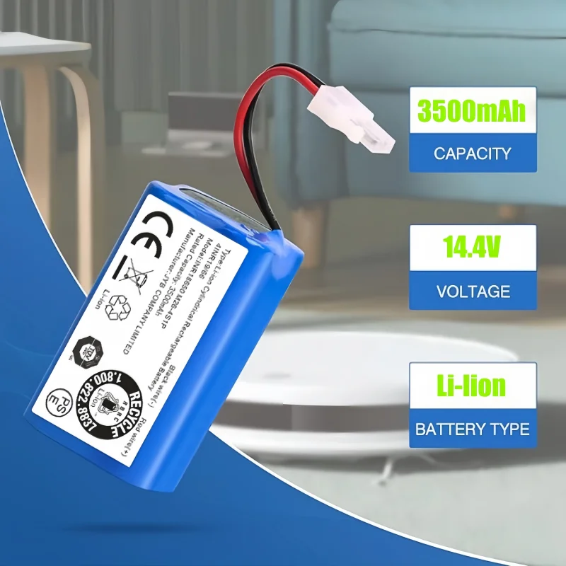 New 14.8V 3500mAh Robot Vacuum Replacement Battery for ILIFE A4,A4s,A6,A7,A8,A9,V7,V7S Robot INR18650 M26-4S1P Batteries