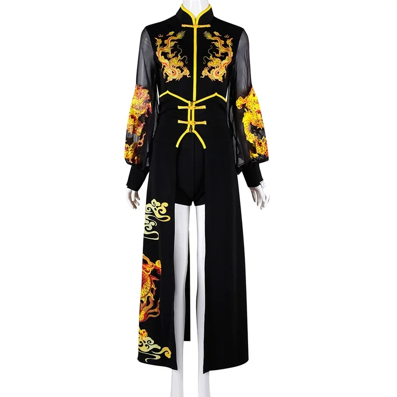 النمط الصيني الهذيان الزي الهيب هوب ملابس النساء جوجو راقصة زي أسود الجاز Dancewear المرحلة زي الحفل Outifts DL8718