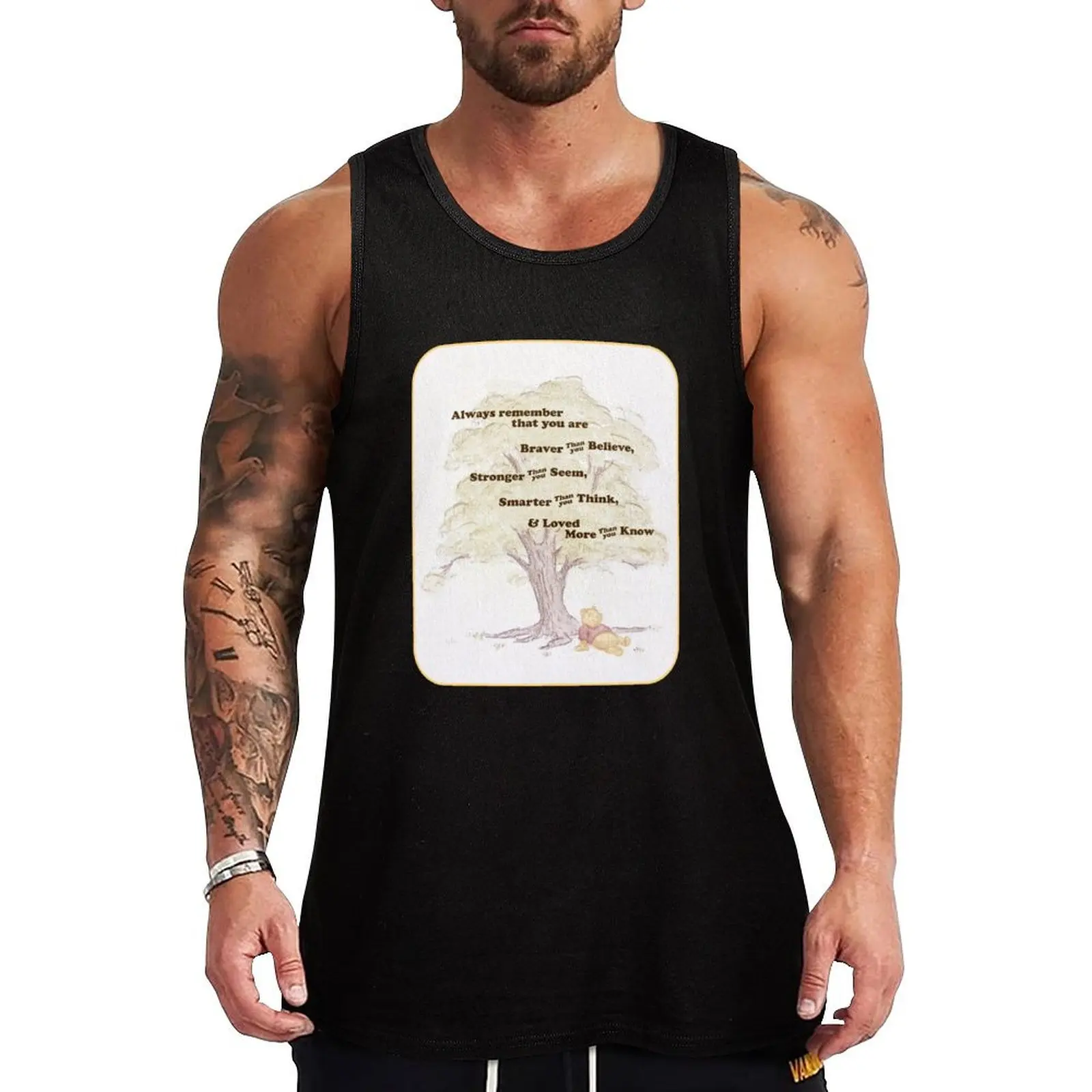 Braver, Stronger, Smarter, Loved More Tank Top Men gym sportswear gym t shirt men Vest male