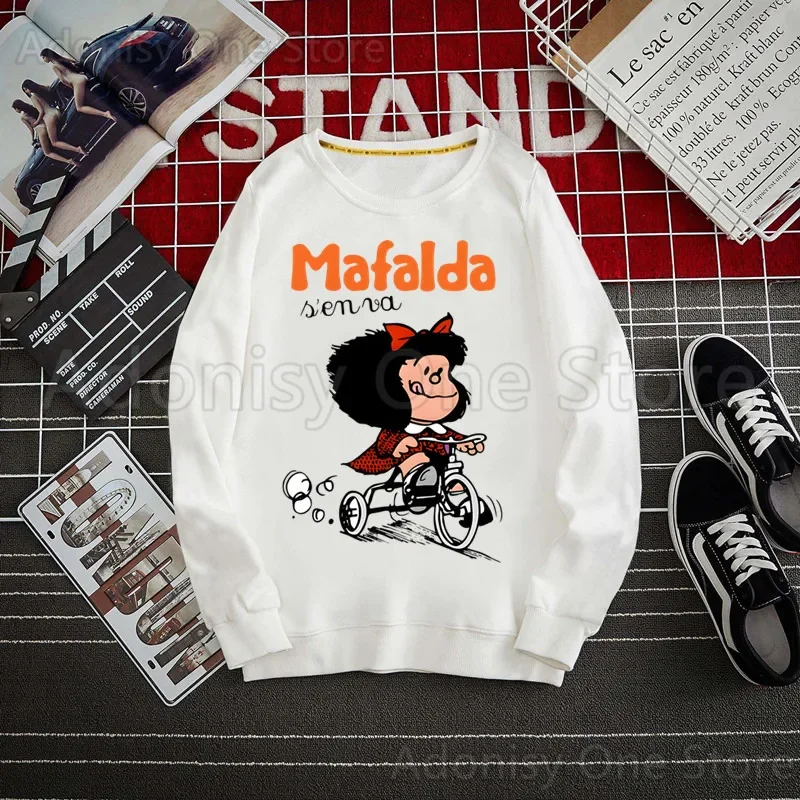 Mafalda Harajuku Solid Color Hoodies Fashion Men/Women Long Sleeve Hoodies StreetWear Sweatshirt