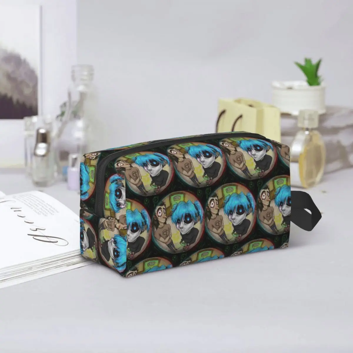Game Sally Face Terror Adventure Makeup Bag Cosmetic Organizer Storage Dopp Kit Toiletry Cosmetic Bag for Women Beauty Travel
