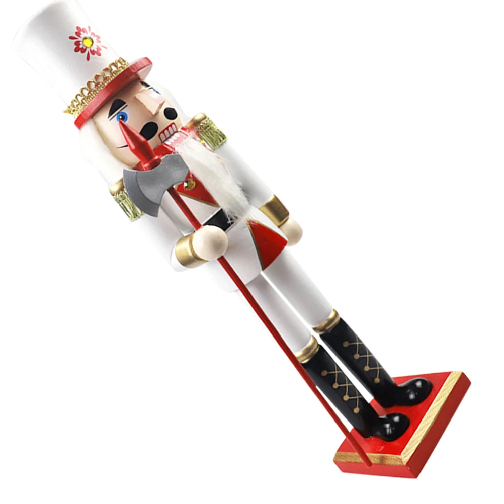 

Wooden Nutcracker Christmas Decoration Desk Craft Xmas Gift Soldier Figure Christmas Nutcracker Ornament Xmas Table Ornament