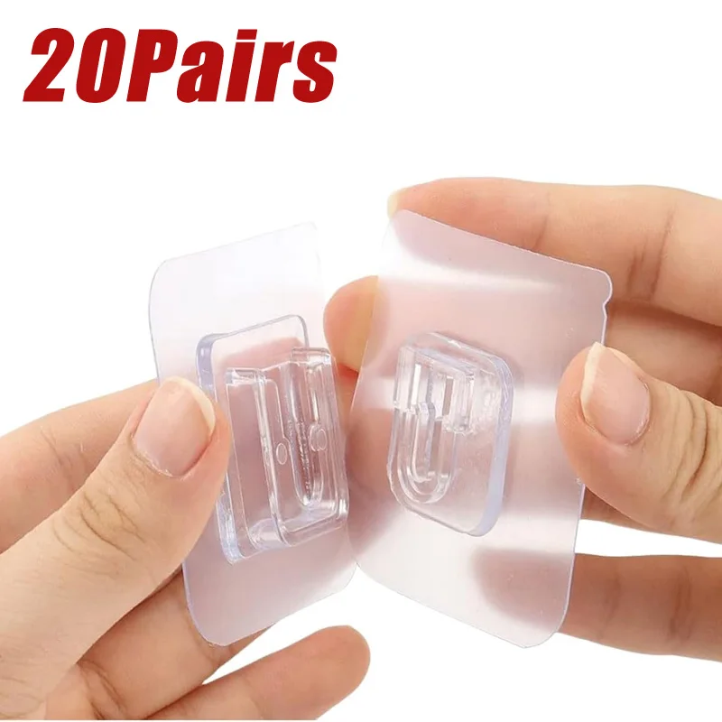 

Multi-Purpose Transparent Hooks Double-sided Adhesive Wall Hooks Waterproof Clothes Hats Towel Hooks Kitchen Bath Door Hook