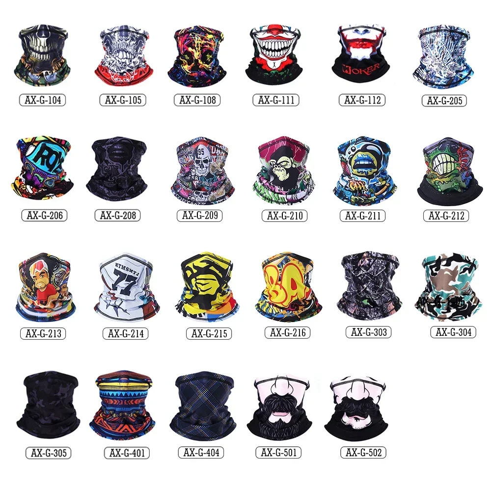 Fleece Neck Gaiter Face Mask Cover Warmer Motorbike Motorcycle Tubular Scarf Head Balaclava Skiing Snowboard Bandana Biker Ghost