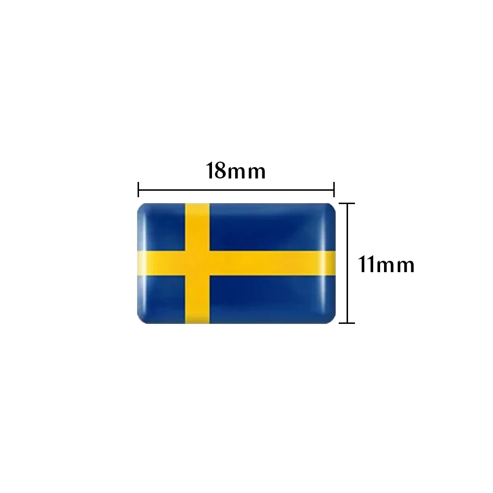 10/20/50PCS Epoxy Sweden Flags Sticker Car Interior Decoration Decal for VOLVO S40 S60 S90 XC40 XC60 XC70 XC90 V40 V60 V70 Badge