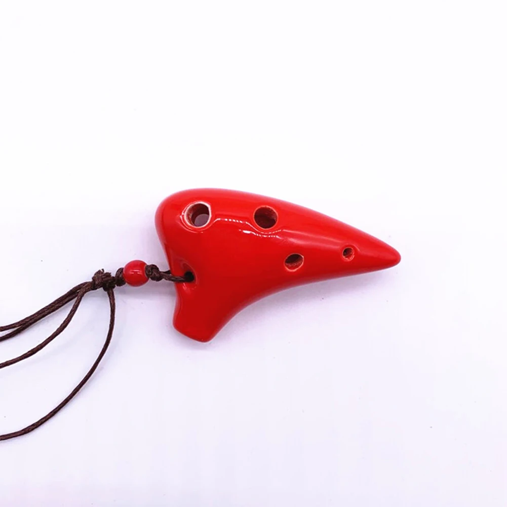 Dolomite Ceramic Ocarina with Soprano C Scale and 6 Holes Optimized for Early Music Education and Self-Practice