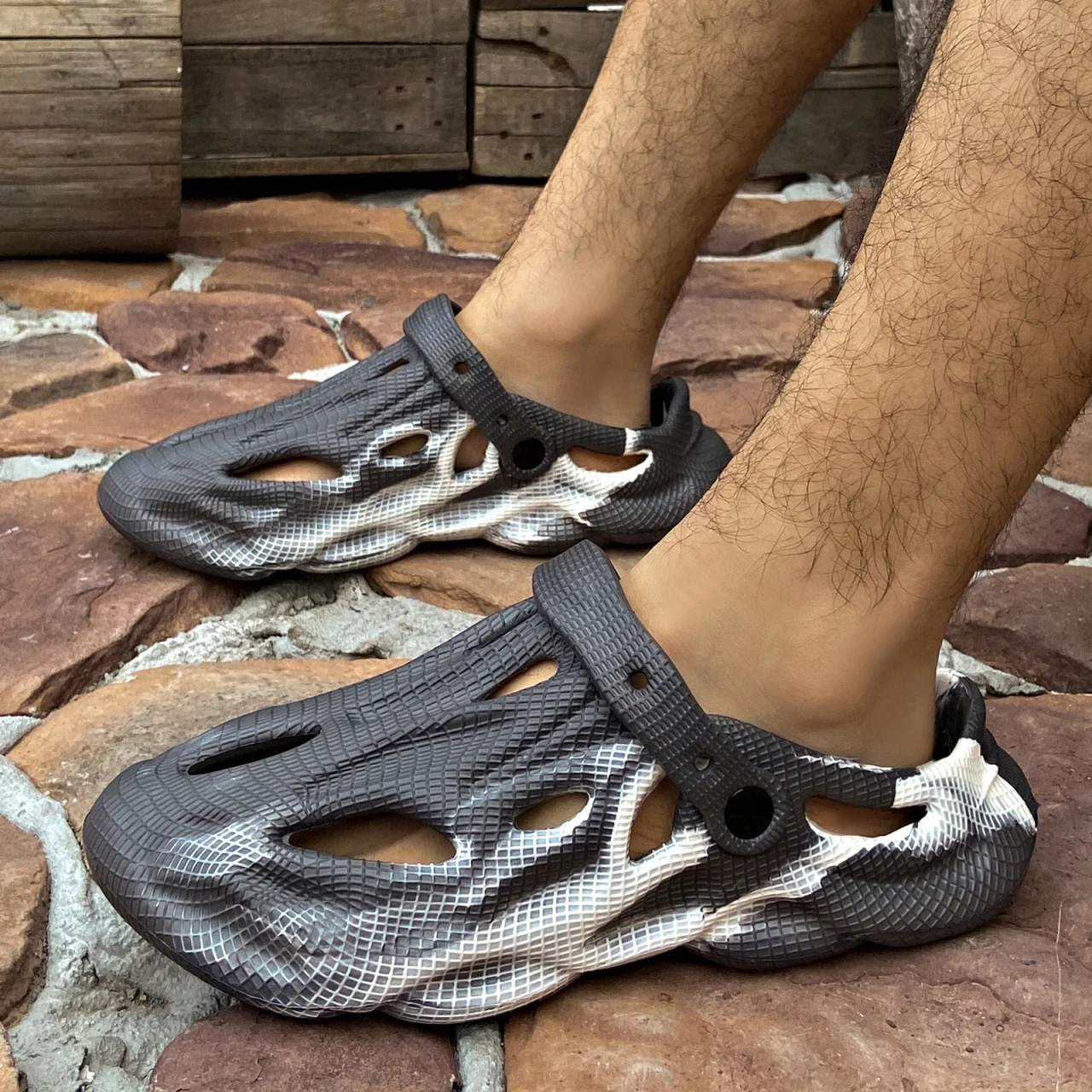 Novo verão masculino lazer moda geléia sapatos eva solas confortáveis chinelos de plataforma ao ar livre sandálias de praia sapatos de jardim