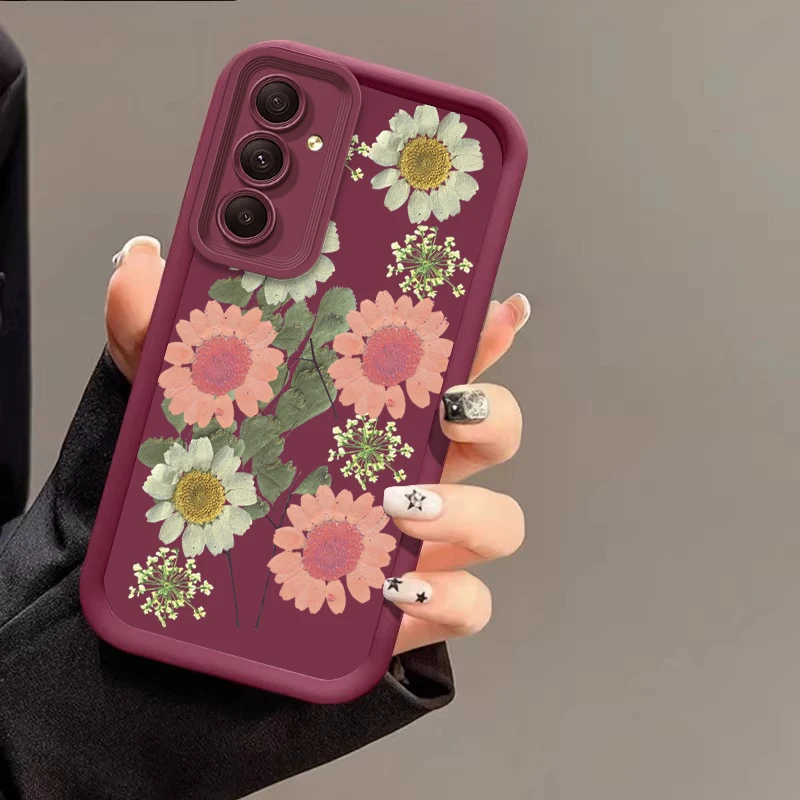 Soft daisy pattern Phone Case for Samsung A30 A22 23 24 25 26 31 32 33 34 35 50 51 52 53 54 55 70 71 72 73 Silicone Soft Cover