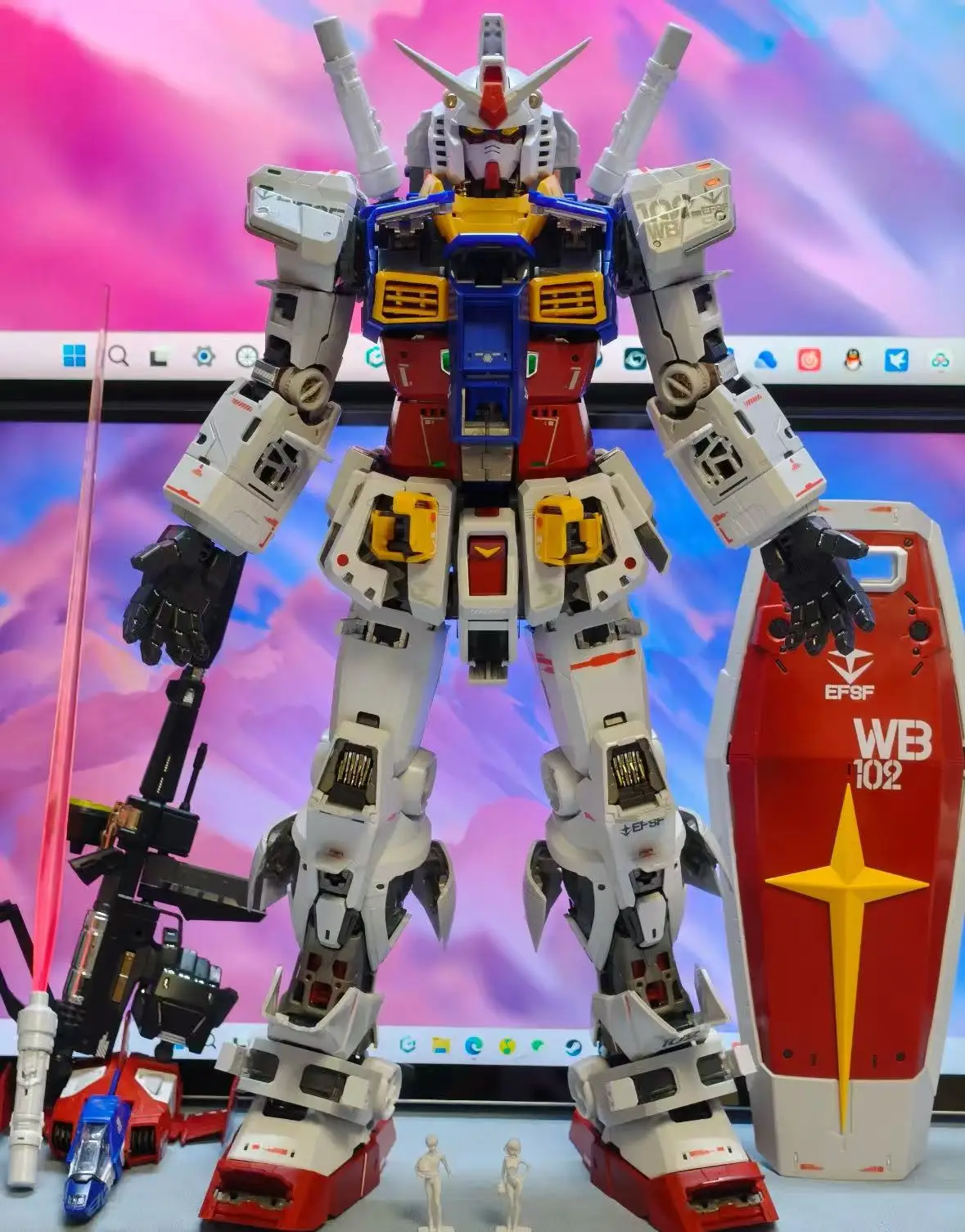Daban PGU 1/60 Yuanzu 2.0 RX-78-2 Z Funkcją Odkrywania Wnętrza Ramy z Zestawem Lamp Model do Składania Figurki Akcji Prezent