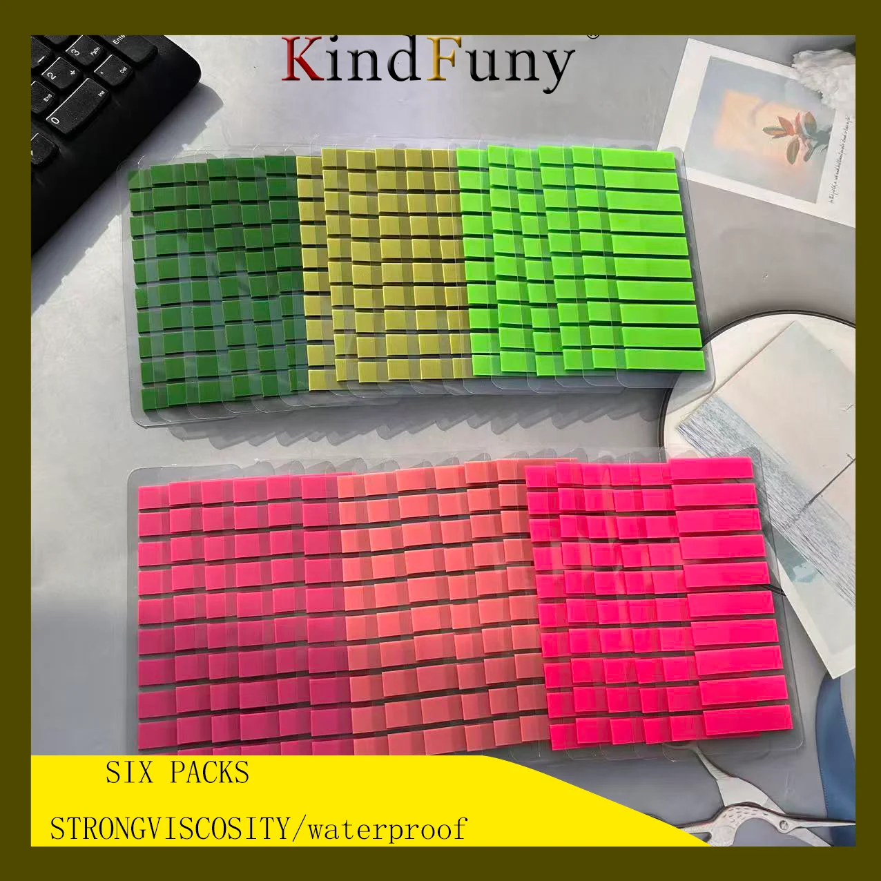 

6 упаковок, прозрачные индексные креативные блокноты, липкие вкладки для книг, офисные школьные канцелярские принадлежности, самоклеящиеся наклейки