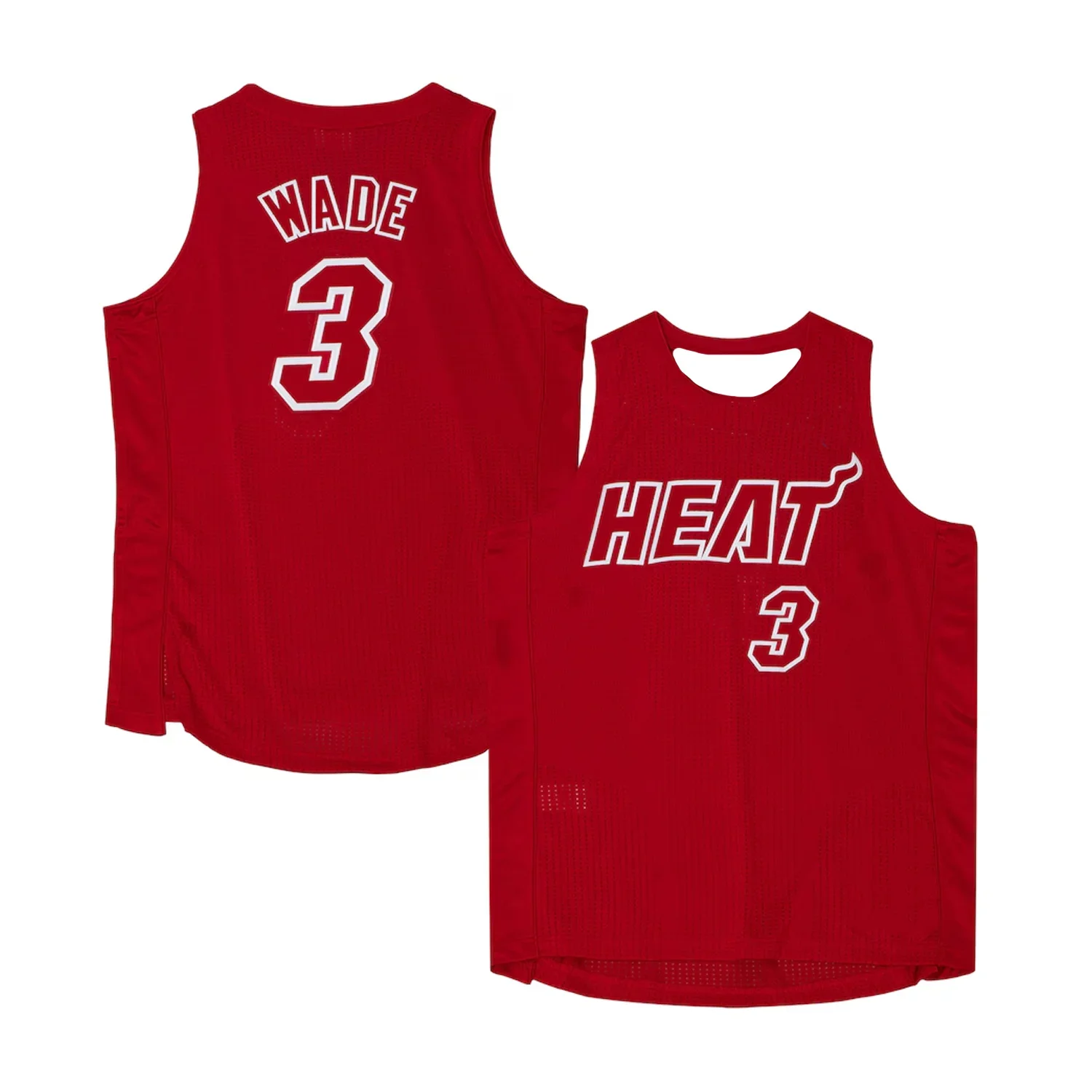 2024 Flash D.WADE NBA Hardwood Classics Swingman Jersey-Red Classic Vintage Famous Heat All-time Players Unisex Tops Kids/Adults