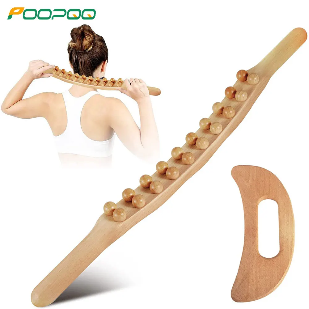 Herramientas de masaje para terapia de madera, Kit de Maderoterapia, herramientas de masaje de madera, rodillo de masaje de madera, masajeador de drenaje linfático Gua Sha de madera