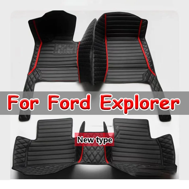 

Car Floor Mat For Ford Explorer Classic U502 7seat 2016~2019 Non-slip Pad Waterproof Pads Rugs Leather Floor Mat Car Accessories