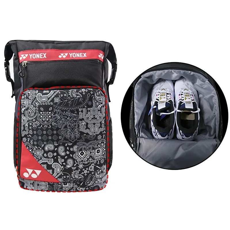 YONEX High-quality Badminton Racket Sports Backpack With Shoe Compartment, Unisex, Large Capacity, Can Accommodate 3 Rackets