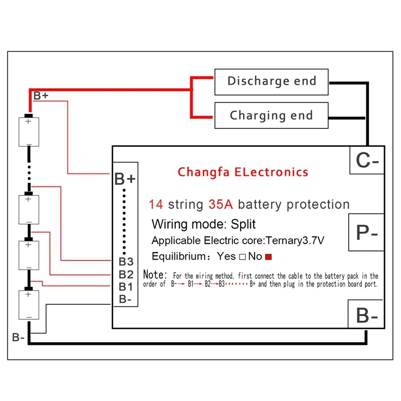 20X 14S 52V 35A литий-ионная липолимерная плата защиты аккумулятора BMS печатная плата для электронного велосипеда Escooter