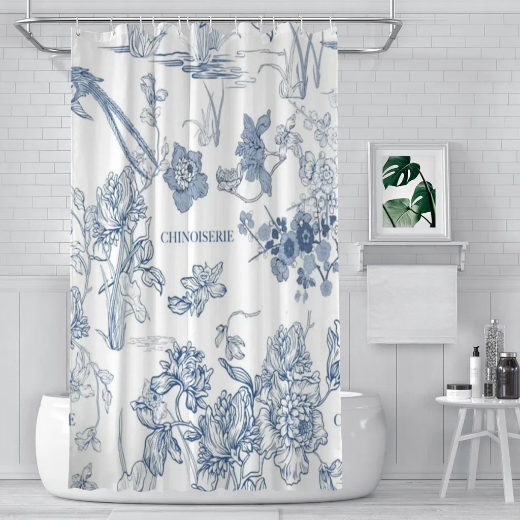 

European-chinese Style Shower Curtain Bathroom Decoration Shower Curtain Birthday Gift