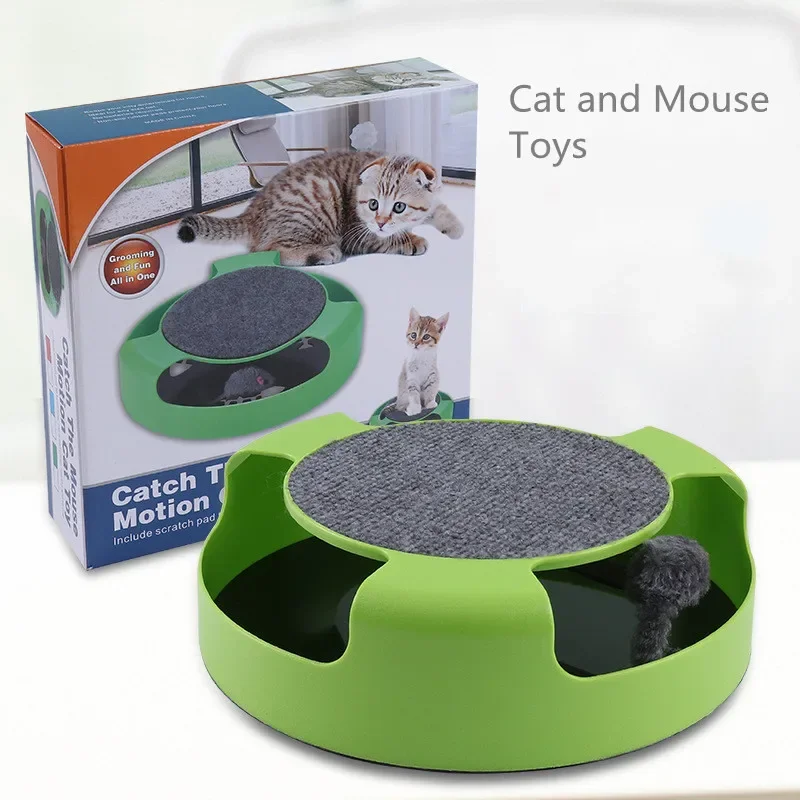 

Factory price hot sale high cat interactive with auto rotate mouse pet supplies