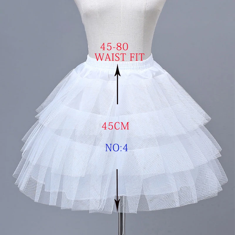 Viele Stile Blumenmädchen Petticoat Unterrock Cosplay Party Kurzes Kleid Jupon Fille Lolita Ballett Tutu Rock Enaguas Sottogonna – Detail 4