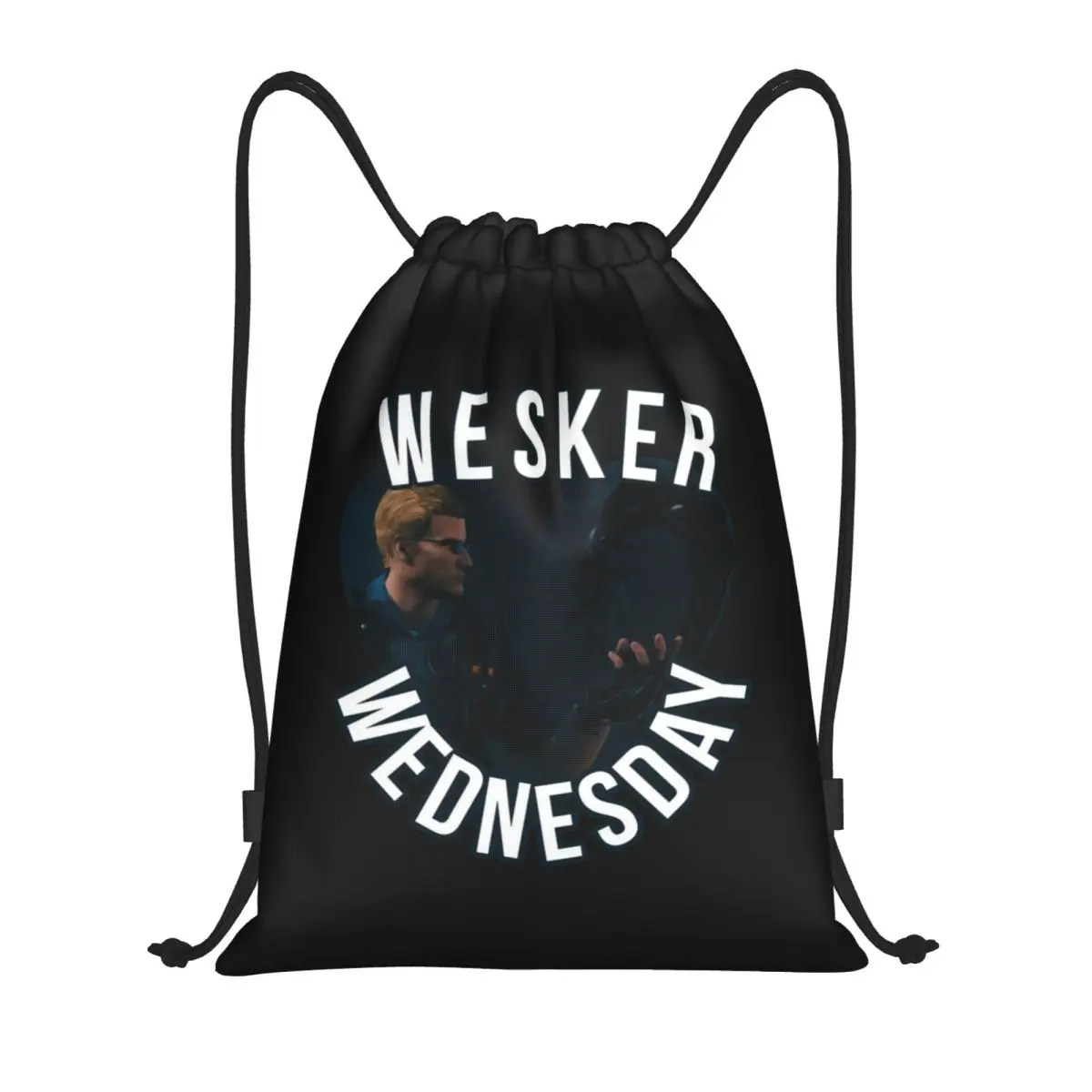 

On Wednesdays We Wear Wesker Albert Backpacks Multi-function Drawstring Bags Storage Bag Book Bags for Travel School