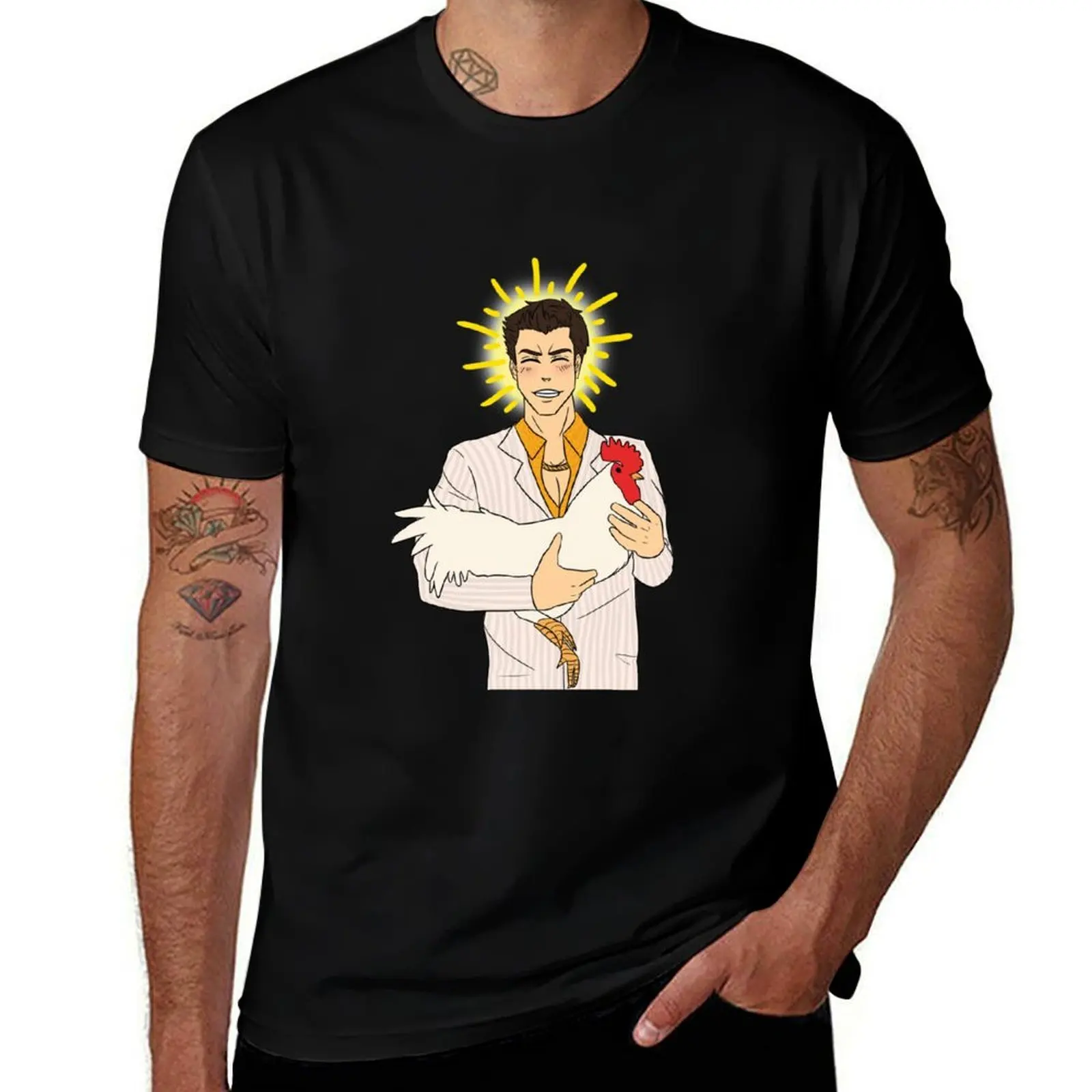 Kiryu Kazuma T-Shirt Non-Shrink Basic Cotton T-Shirt